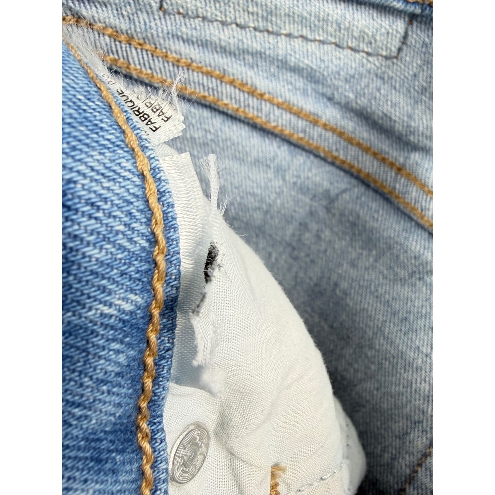 Levis 70s High Flare Jeans Light Wash Distressed Denim Size 26 Retro High Rise - Picture 3 of 7